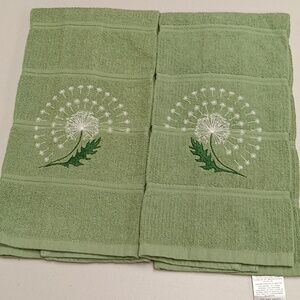 Nwot  hand crafted embroidered dish towel set